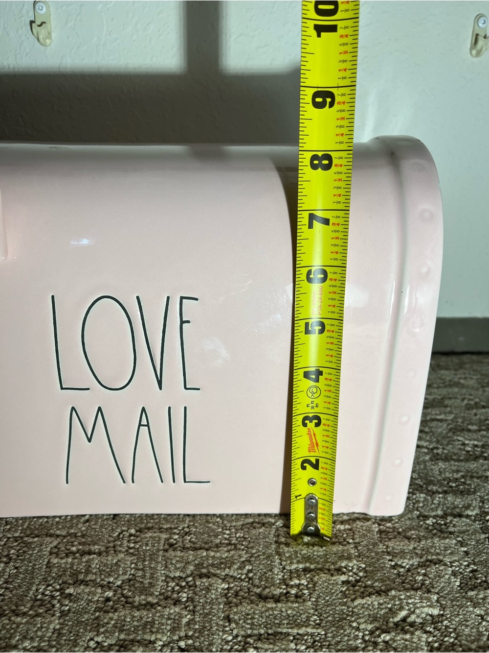 Rae Dunn Pink 'LOVE MAIL' Ceramic Accent Mail Box - Picture 5 of 10
